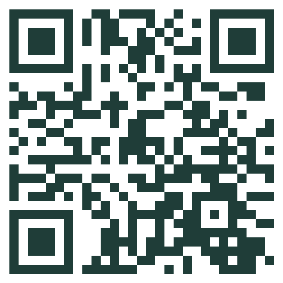 QR code linking to the AURA Salon and Spa menu and booking page